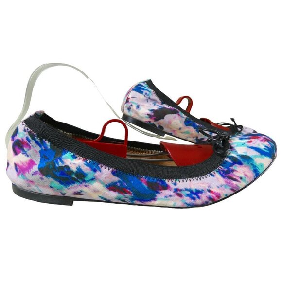 J.Crew Ava Tie-Dye Silk Ballet Flats Multi Color Size 7 #865 - Picture 1 of 9